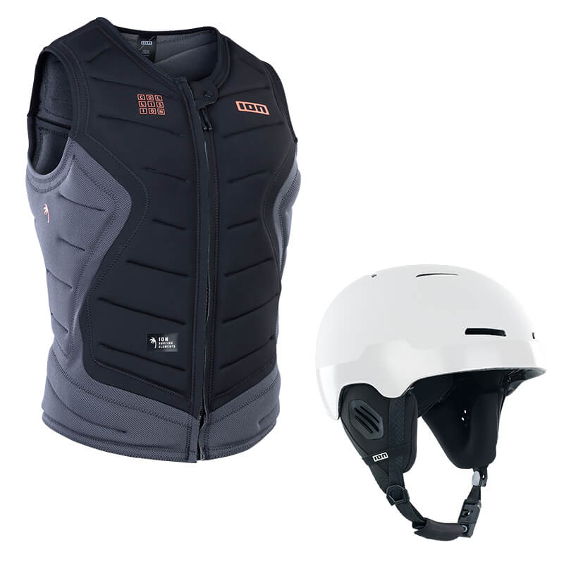 ION vest helmet 800 - ION Collision Vest Select Front Zip & Mission Helmet